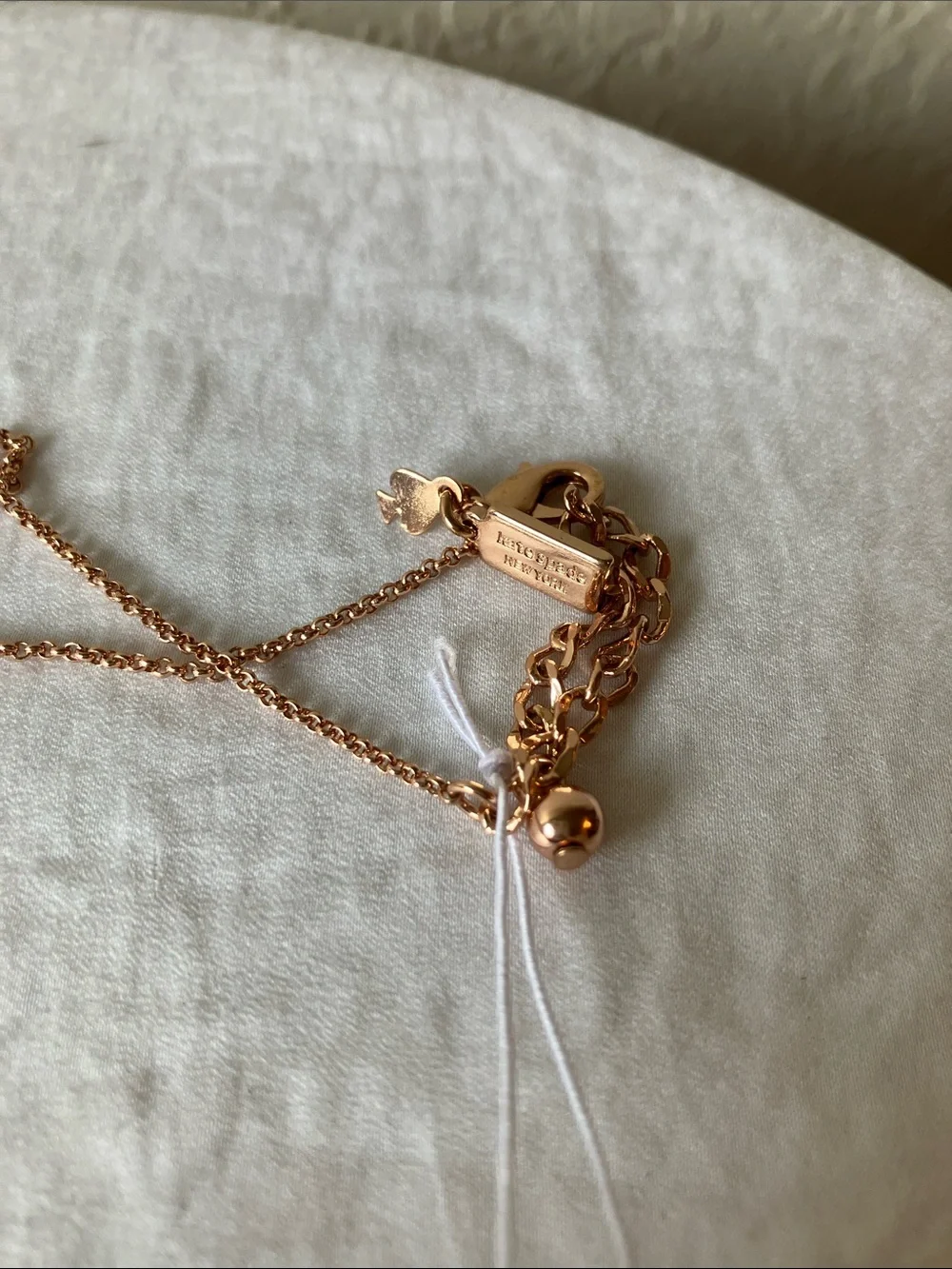 Kate Spade: Rose Gold Tone Pig “When Pigs Fly”Pendant Necklace- Dust Bag